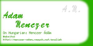 adam menczer business card